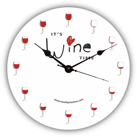 Wine Time Bar Theme Novelty Gift Clock