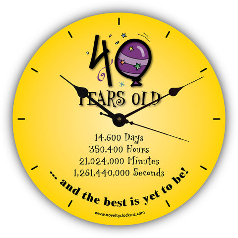Days Hours Minutes Seconds Birthday Novelty Gift Clock
