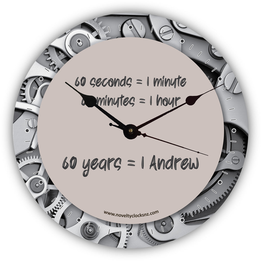 60 Years Birthday Novelty Gift Clock