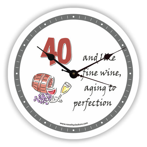 Aging to Perfection Birthday Novelty Gift Clock