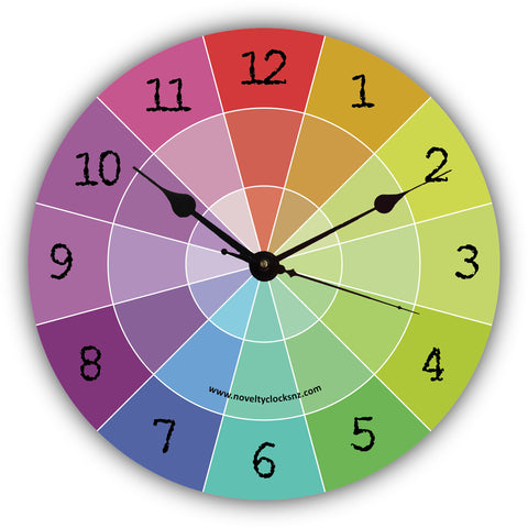 Colour Chart Novelty Gift Clock