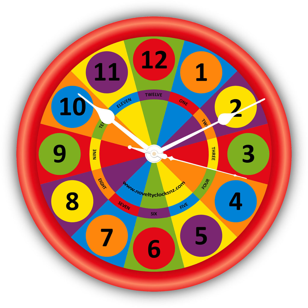 Colour Wheel Children Novelty Gift Clock