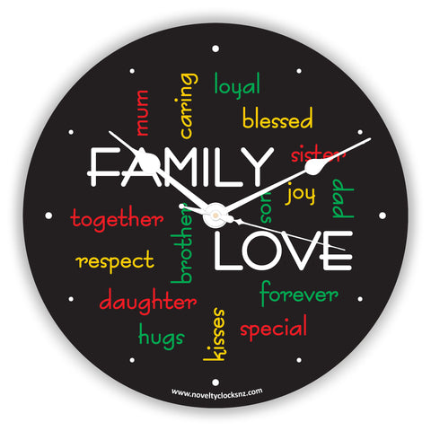 Family Love General Inspirational Novelty Gift Clock