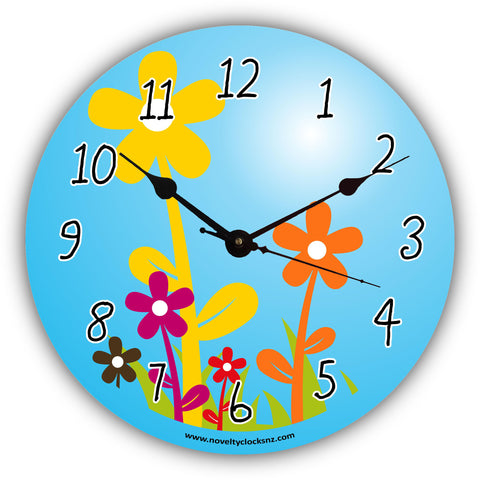 Flowers in the Sun Children General Novelty Gift Clock