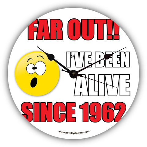 Far out!! I've Been Alive Since Birthday Novelty Gift Clock