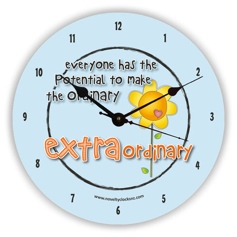 Make the Ordinary Extraordinary Inspirational Motivational Novelty Gift Clock