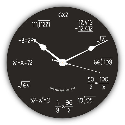 Maths Test General Novelty Gift Clock