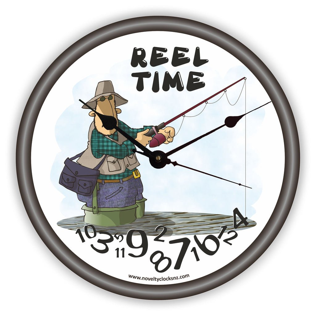 Reel Time Sport Fishing Novelty Gift Clock