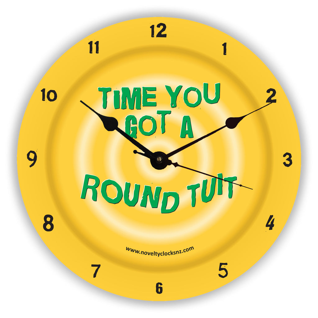 Round Tuit Humour Novelty Gift Clock