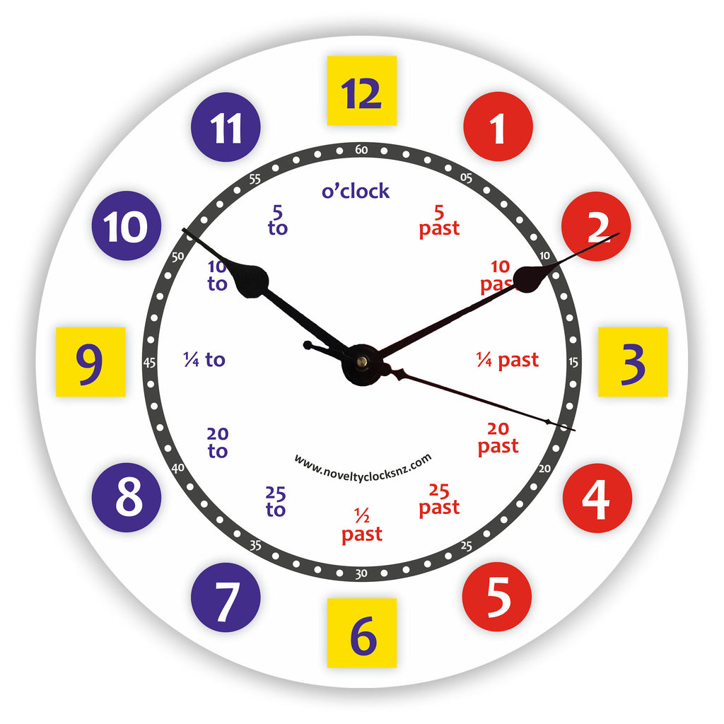 Shapes Time Teacher Children Novelty Gift Clock