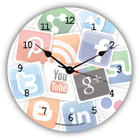 Social Media General Novelty Gift Clock