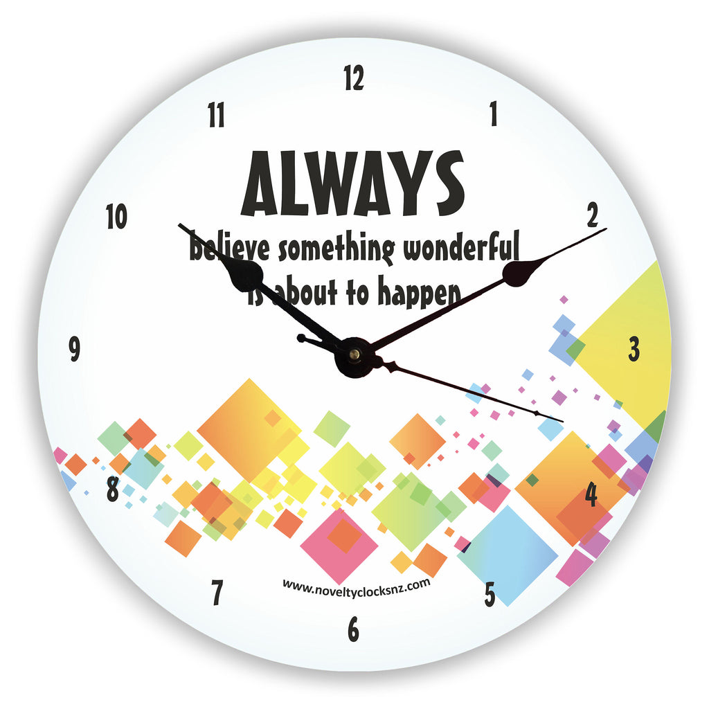 Something Wonderful Inspirational Motivational Novelty Gift Clock