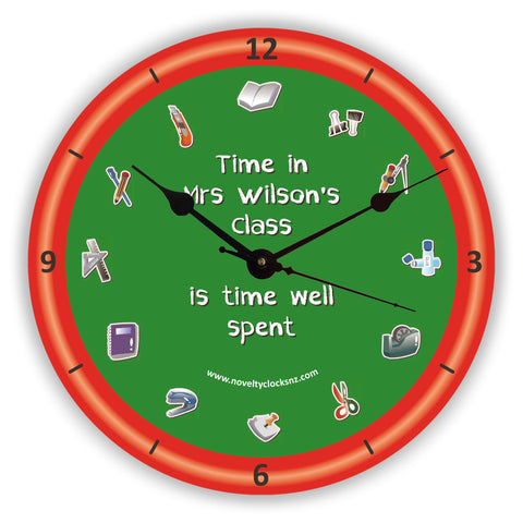 Time Spent in Class Occupations Novelty Gift Clock