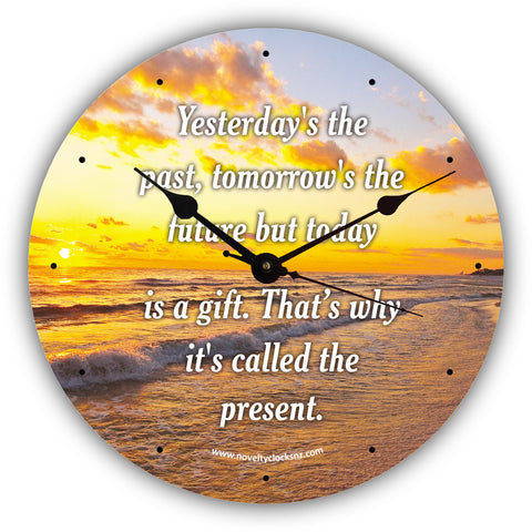 Today is a Gift Inspirational Motivational Novelty Gift Clock
