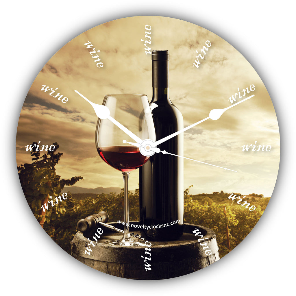 Wine o'clock Bar Theme Novelty Gift Clock